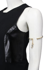 Gold Metal High Arm Cuff Bracelet Skinny Wrap Around Drop New Women Fashion Jewelry - alwaystyle4you - 2